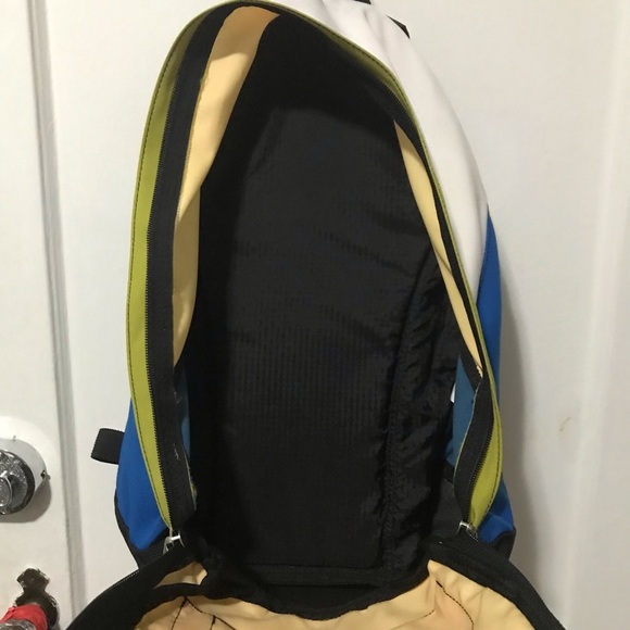 Retro Jansport White Blue Teal Medium Backpack main image 7